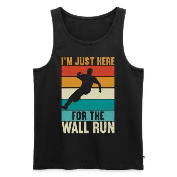 Parkour Freerunning - Débardeur bio Premium Homme - noir - Devant - Michal (187cm)