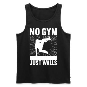 Parkour Freerunning - Men's Premium Organic Tank Top - black - Front - Michal (187cm)