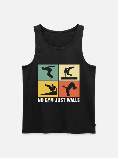 Parkour Freerunning - Men's Premium Organic Tank Top - black