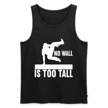 Parkour Freerunning - Débardeur bio Premium Homme - noir - Devant - Michal (187cm)