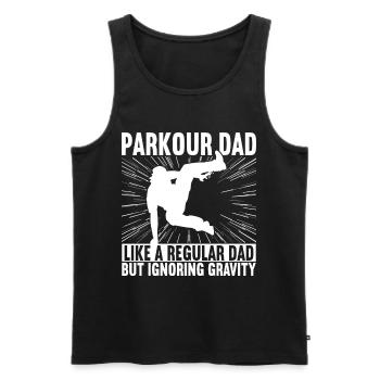 Parkour Freerunning - Débardeur bio Premium Homme - noir - Devant - Michal (187cm)