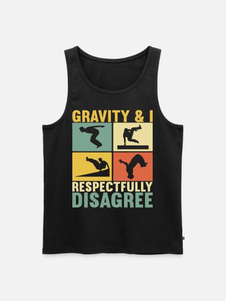 Parkour Freerunning - Men's Premium Organic Tank Top - black
