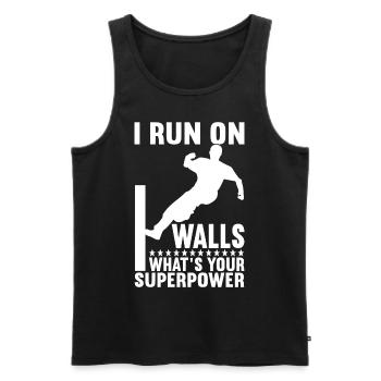Parkour Freerunning - Men's Premium Organic Tank Top - black - Front - Michal (187cm)