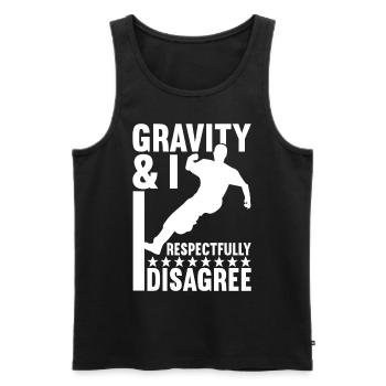 Parkour Freerunning - Men's Premium Organic Tank Top - black - Front - Michal (187cm)