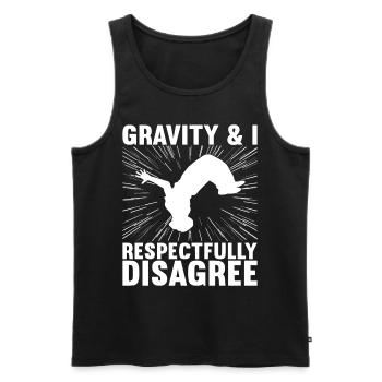 Parkour Freerunning - Men's Premium Organic Tank Top - black - Front - Michal (187cm)
