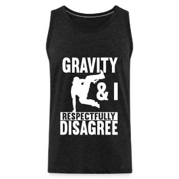 Parkour Freerunning - Men's Premium Organic Tank Top - charcoal grey - Front - Alexander (188cm)