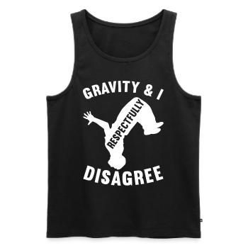 Parkour Freerunning - Men's Premium Organic Tank Top - black - Front - Michal (187cm)