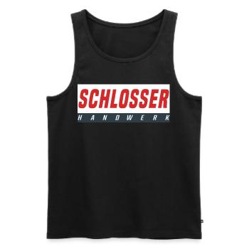 Schlosser T-Shirt - Männer Premium Bio Tank Top - Schwarz - Vorne - Michal (187cm)