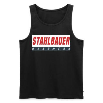 Stahlbauer T-Shirt - Männer Premium Bio Tank Top - Schwarz - Vorne - AI Model Male 178 light (178cm)