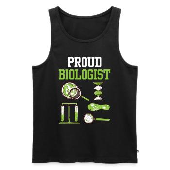 Proud Biologist Biology Biology Teacher - Men's Premium Organic Tank Top - black - Front - Michal (187cm)