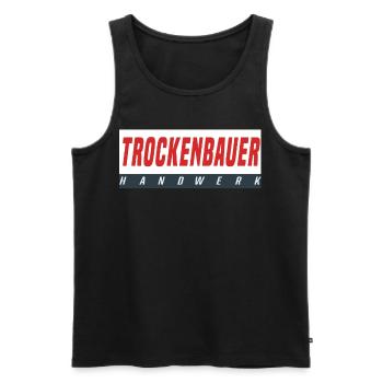 Trockenbauer T-Shirt - Männer Premium Bio Tank Top - Schwarz - Vorne - Michal (187cm)