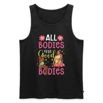 All bodies are good body shaming annoy - Men's Premium Organic Tank Top - black - Front - Michal (187cm)