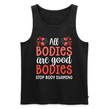 All bodies are good body closure body shaming - Men's Premium Organic Tank Top - black - Front - Michal (187cm)