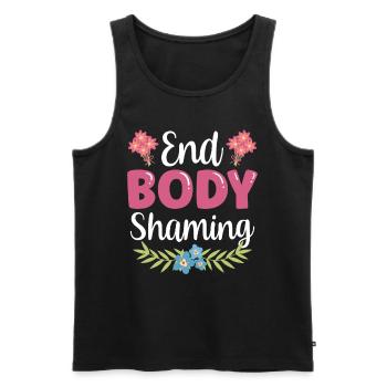 Body Shaming Stop Annoying Stop Body Shaming - Men's Premium Organic Tank Top - black - Front - AI Model Male 178 light (178cm)