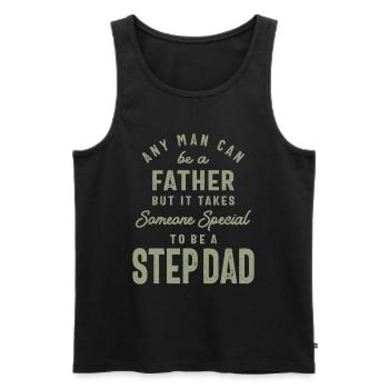 Step Dad - The Special One - Father's Day - Men's Premium Organic Tank Top - black - Front - Michal (187cm)