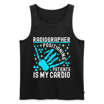 Radiologue Radiologue - Débardeur bio Premium Homme - noir - Devant - Michal (187cm)