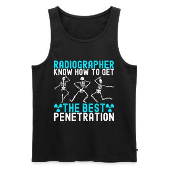 Radiologue Radiologue - Débardeur bio Premium Homme - noir - Devant - Michal (187cm)