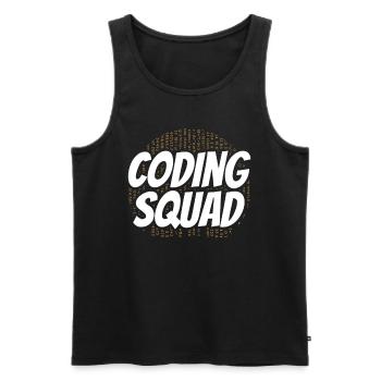 Équipe de codage Programmeurs Codeur de programmation - Débardeur bio Premium Homme - noir - Devant - Michal (187cm)