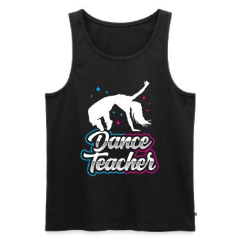Professeur de danse Cours de danse École de danse Professeur de danse - Débardeur bio Premium Homme - noir - Devant - AI Model Male 178 light (178cm)