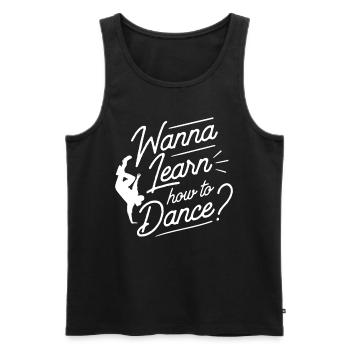 Voulez-vous apprendre à danser professeur de danse à l’école de danse - Débardeur bio Premium Homme - noir - Devant - AI Model Male 178 light (178cm)