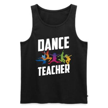 Professeur de danse Cours de danse Professeur de danse École de danse - Débardeur bio Premium Homme - noir - Devant - AI Model Male 178 light (178cm)