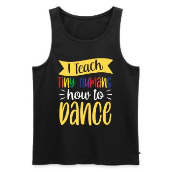 Ich Bringe Winzigen Menschen Das Tanzen Bei - Männer Premium Bio Tank Top - Schwarz - Vorne - AI Model Male 178 light (178cm)