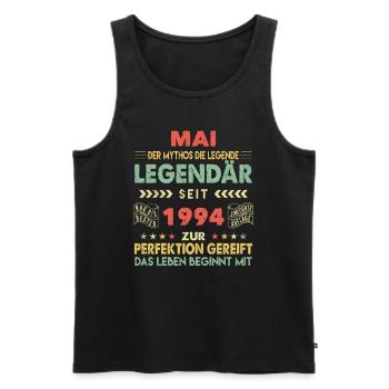 29. Geburtstag Mai Jahrgang 1994 Vintage - Männer Premium Bio Tank Top - Schwarz - Vorne - Michal (187cm)