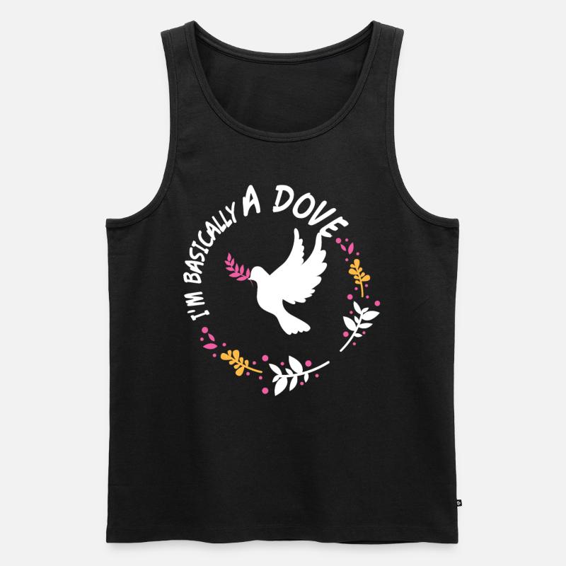Im Basically A Dove - Männer Premium Bio Tank Top - Schwarz