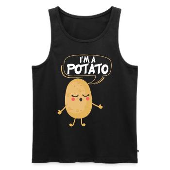 Im A Potato - Männer Premium Bio Tank Top - Schwarz - Vorne - AI Model Male 178 light (178cm)