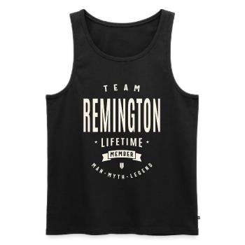 Membre à vie de l’équipe Remington - Débardeur bio Premium Homme - noir - Devant - Michal (187cm)