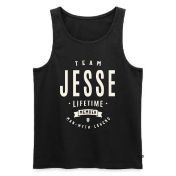 Team Jesse Lebenslanges Mitglied - Männer Premium Bio Tank Top - Schwarz - Vorne - AI Model Male 178 light (178cm)