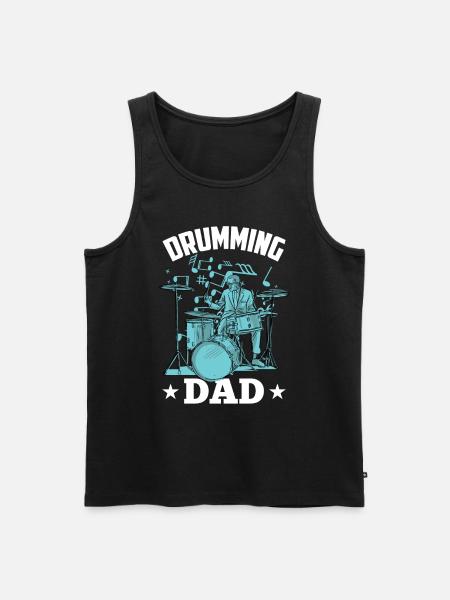 Drummer Father Drumming Drums - Men's Premium Organic Tank Top - black