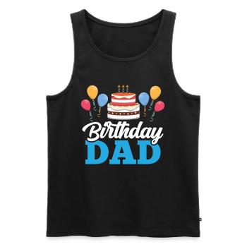 Birthday Daddy Party Daddy Dad - Men's Premium Organic Tank Top - black - Front - AI Model Male 178 light (178cm)