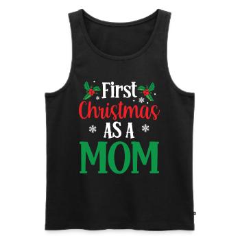 Das Erste Weihnachten Als Mutter Familie Schwanger - Männer Premium Bio Tank Top - Schwarz - Vorne - Michal (187cm)