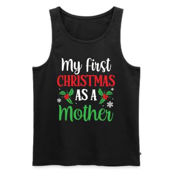 Mein Erstes Weihnachten Als Mutter Schwanger - Männer Premium Bio Tank Top - Schwarz - Vorne - Michal (187cm)