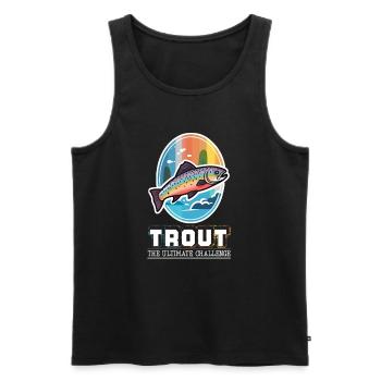 Trout Fishing - The Ultimate Challenge for Fly - Männer Premium Bio Tank Top - Schwarz - Vorne - Michal (187cm)