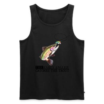 Trout Fishing Early Angler Catches the Trout - Männer Premium Bio Tank Top - Schwarz - Vorne - Michal (187cm)