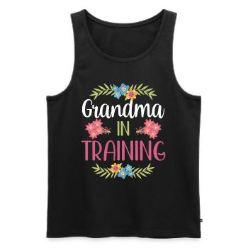 Grandma In Education First Time Grandparents Sweet - Men's Premium Organic Tank Top - black - Front - Michal (187cm)