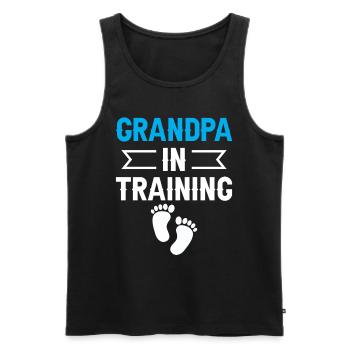 Grandpa In Training First Time Cute Grandparents - Men's Premium Organic Tank Top - black - Front - AI Model Male 178 light (178cm)