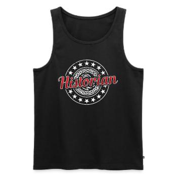 Historian History History Teacher - Men's Premium Organic Tank Top - black - Front - AI Model Male 178 light (178cm)