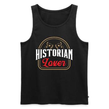 History Lover History Historian Profession - Men's Premium Organic Tank Top - black - Front - AI Model Male 178 light (178cm)