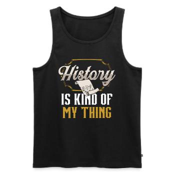 Geschichte Ist Mein Ding Beruf Historik Historiker - Männer Premium Bio Tank Top - Schwarz - Vorne - Michal (187cm)