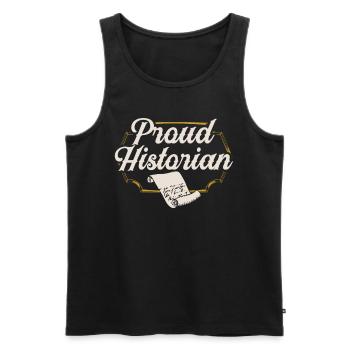 Proud Historian Profession History History - Men's Premium Organic Tank Top - black - Front - AI Model Male 178 light (178cm)