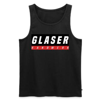 Glaser T-Shirt - Männer Premium Bio Tank Top - Schwarz - Vorne - Michal (187cm)