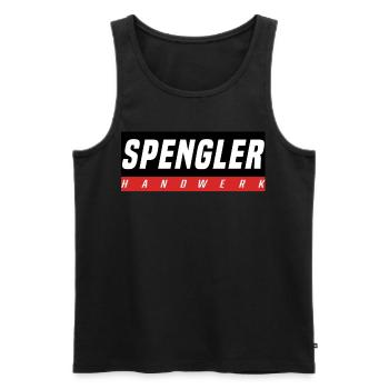 Spengler T-Shirt - Männer Premium Bio Tank Top - Schwarz - Vorne - Michal (187cm)