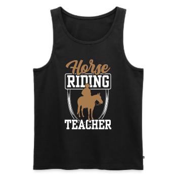 Riding Instructor Riding Lessons Riding Horse Rider - Men's Premium Organic Tank Top - black - Front - AI Model Male 178 light (178cm)