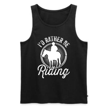 Je préfère monter cavalier - Débardeur bio Premium Homme - noir - Devant - Michal (187cm)