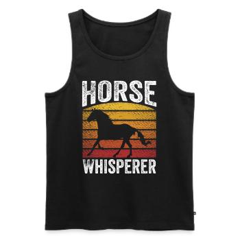 Horse Whisperer Horse Whisperer Équitation - Débardeur bio Premium Homme - noir - Devant - Michal (187cm)
