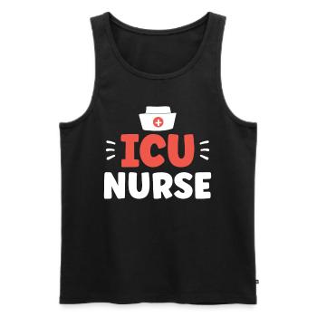 Intensive Care Nurse Intensive Care - Men's Premium Organic Tank Top - black - Front - AI Model Male 178 light (178cm)