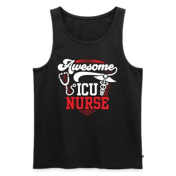 Great Intensive Care Nurse Intensive Care - Men's Premium Organic Tank Top - black - Front - AI Model Male 178 light (178cm)